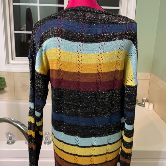 Jen’s Pirate Booty black rainbow Swallowtail Maxi knit Dress Size XS S - Picture 8 of 16